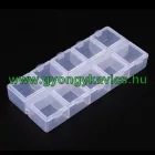 Gyöngytároló Műanyag Téglalap Doboz Gyöngyfűzéshez 10 Fakkos 6x13x2cm