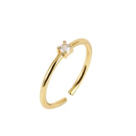 Arany Színű Cirkónia Strasszos Gyűrű