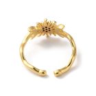 18K Aranyozott Cirkónia Strasszos Nap Hold Gyűrű