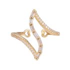 Arany Színű Cirkónia Strasszos Gyűrű