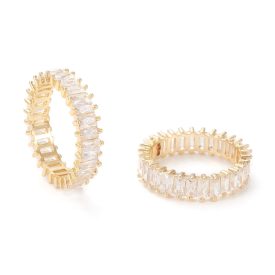 18K Aranyozott Cirkónia Strasszos Gyűrű