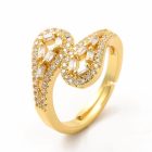 Arany Színű Cirkónia Strasszos Gyűrű