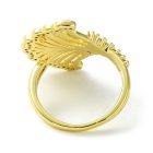 16K Aranyozott Cirkónia Strasszos Levél Gyűrű