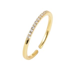 Arany Színű Cirkónia Strasszos Gyűrű