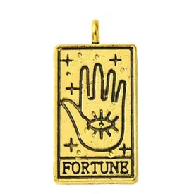   Arany Színű Fortune Szerencse (8) Tarot Kártya Medál 26x13mm