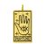 Arany Színű Fortune Szerencse (8) Tarot Kártya Medál 26x13mm