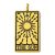 Arany Színű The Sun Nap (7) Tarot Kártya Medál 26x13mm