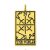 Arany Színű The World Világ (9) Tarot Kártya Medál 26x13mm
