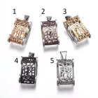 Ezüst Bronz (2) Színű Nemesacél Medál 31,5x17x13mm