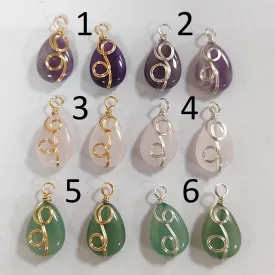 Ezüst Színű Zöld Aventurin (6) Ásvány Medál 25x13x7mm
