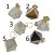 Arany Színű Bicon Tigrisszem (2) Ásvány Medál 19-20x19x19mm