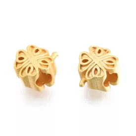 Arany Színű Lóhere Charm 8x7x5mm