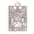 Ezüst Színű The Lovers Szerelmesek (8) Tarot Kártya Medál 23,3x14mm