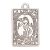 Ezüst Színű The World Világ (7) Tarot Kártya Medál 23,3x14mm