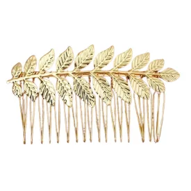 Arany Színű Fém Leveles Hajfésű