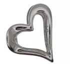 Ezüst Színű Fém Szív Hajcsipesz Hajcsat