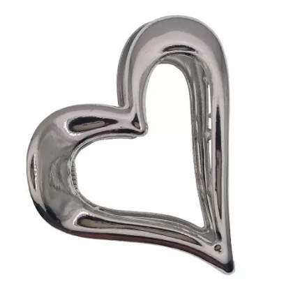 Ezüst Színű Fém Szív Hajcsipesz Hajcsat
