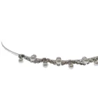 Ezüst Színű Fém Strasszos Hajpánt Szintetikus Kagyló Gyöngyökkel