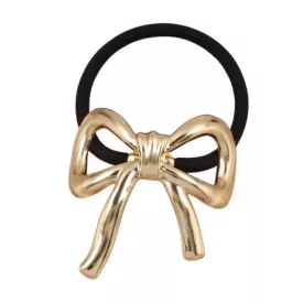 Arany Színű Fém Masnis Fekete Hajgumi