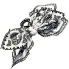 Fekete Fehér Bandana Kendő Hajcsipesz Hajcsat