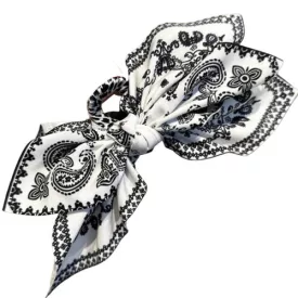 Fekete Fehér Bandana Kendő Hajcsipesz Hajcsat