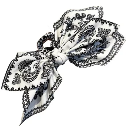 Fekete Fehér Bandana Kendő Hajcsipesz Hajcsat