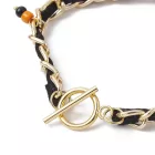 Arany Színű Halloween Koponya (K107) Charm Karkötő Hossz: 20,6cm