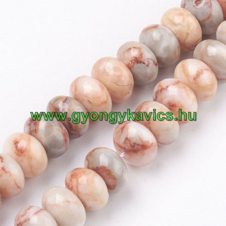 Hálókő Korong Ásványgyöngy 10x6mm
