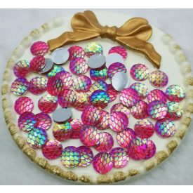   Halpikkely Mintás Pink Rózsaszín Szivárványos (32) Kaboson 10mm