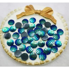   Halpikkely Mintás Szivárványos Zöldes Kék (33) Kaboson 10mm