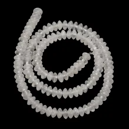 Hegyikristály Korong Gyöngy 6x3mm