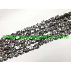 Hematit Buddha Budha Ásványgyöngy 8x7x4mm