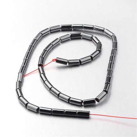 Hematit Henger Oszlop Ásványgyöngy 8x4mm