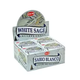 Hem White Sage Fehér Zsálya Illatú Füstölő Kúp