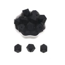 Fekete (13) Hexaéder Szilikon Gyöngy 17mm