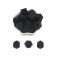 Fekete (13) Hexaéder Szilikon Gyöngy 18mm