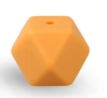 Bézs Vaj (18) Hexaéder Szilikon Gyöngy 15mm