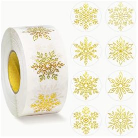 Hópehely Karácsonyi (199) Matrica Kerek 25mm (25db)