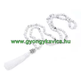   Howlit Buddha Budha Bojtos (12) Ásvány Nyaklánc 6mm ~106 db Gyöngy 78-84cm