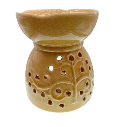 Életfa Illóolaj Párologtató Mécsesház Aromalámpa Bézs Színben 11x10cm (JAVÍTOTT)