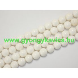 Fehér (2) Kagyló Gyöngy 6mm