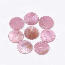 Rózsaszín Kagyló Medál Fülbevaló Alap 16x2mm