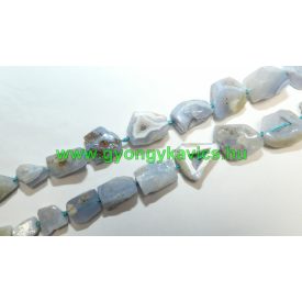 Kalcedon Ásványgyöngy Gyöngyfüzér 23-42x14-28mm