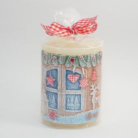 Karácsonyi Henger Gyertya 7x9cm