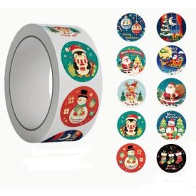 Karácsonyi (166) Matrica Kerek 25mm (25db)