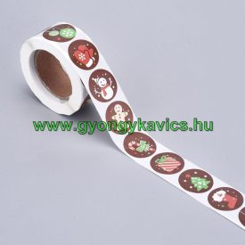 Karácsonyi (11) Matrica Kerek 25mm (25db)