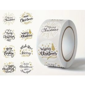 Karácsonyi (169) Matrica Kerek 25mm (500db)