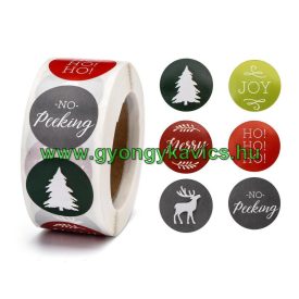 Karácsonyi (47) Matrica Kerek 25mm (500db)