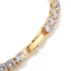 Arany Színű Cirkónia Strasszos Tenisz Karkötő Karlánc