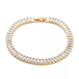 Arany Színű Cirkónia Strasszos Tenisz Karkötő Karlánc